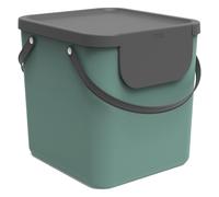 Rotho Albula Système de Séparation des Déchet s 40 l pour La Cuisine, Plastique (PP) sans BPA, Vert Foncé/Anthracite, 40 l (40,0 X 35,8 X 34,0 cm)