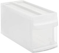 Rotho Systemix Boîte à tiroirs 1 tiroir, Plastique (PP) sans BPA, transparent, S (39.5 x 17.0 x 20.3 cm)