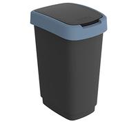 Poubelle de Tri Rotho 50 L Noir/Bleu