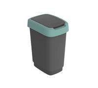 Rotho Poubelle oscillante Twist - 10 l - Noir misletoe green