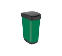 Rotho Twist Poubelle 25l avec couvercle, vert, 25l (33.3 x 25.2 x 47.6 cm)