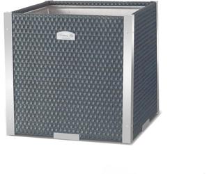 Rotin bac à plantes carré avec moulure décorative en alu 46 x 46 x 46 cm Alu gris