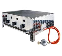 Rôtissoire à gaz en acier inoxydable / rôtissoire gastronomique avec grille DGB3, 3 brûleurs, 10 kW