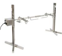 Rôtissoire électrique dextérieur dune capacité de 40 kg, moteur de 20 W, réglage de la hauteur sur 5 niveaux, en acier inoxydable, idéale le camping et les barbecues.