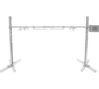 Rôtissoire électrique - Grille en acier inoxydable - Réglable en hauteur - Pour l'extérieur - Poulet et viande - Argent