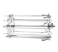 Rôtissoire en métal pour Barbecue, avec Cage à aiguilles, brochettes, four à Kebab, Kit de rôtissoire, accessoires de cuisine