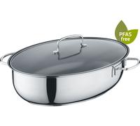 Rôtissoire ovale en acier inoxydable, sans PFAS 38 x 25,5 cm, acier inoxydable, poli