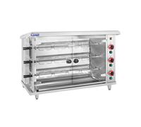 Rôtissoire poulet - à gaz - 3 broches - avec éclairage - Royal Catering