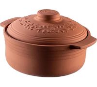 Rôtissoire romaine - Modèle rond - Avec couvercle - 4 l - e FCM - Marron