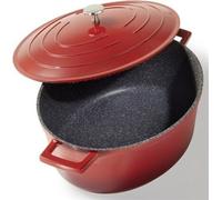 Rôtissoire Stoneline Gourmet 32 x 25 cm 20092 5 L Fonte d'aluminium Rouge cerise Couvercle inclus