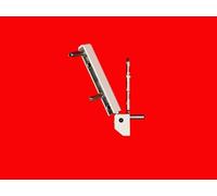 ROTO 263858 258592 K 6/100 - Roulement d'angle de réparation pour fenêtre en plastique PVC - Espacement des broches : 54 mm - Argenté - Capuchons blancs