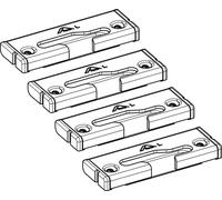 Roto Patio Alversa Jeu de gâches pour porte coulissante parallèle en bois, droite, acier galvanisé