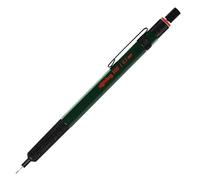 rOtring Porte-mines 500 – mine HB 0,5 mm – corps hexagonal en plastique vert, grip métal texturé
