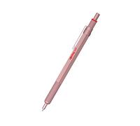 rOtring Stylo à bille 600 – pointe moyenne, encre noire, rechargeable – corps or rose