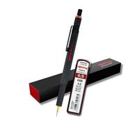rOtring 800 Porte-mines 0,5 mm 1904447 - Noir avec mines Tikky supplémentaires, HB - 0,5 mm