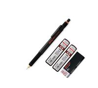 rOtring 800+ Porte-mines et Stylet pour Ecran Tactile | Porte-mine HB 0,5 mm Twist-to-Retract | 2 x 12 mines HB 0,5 mm | Gomme B20