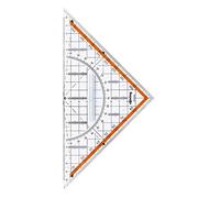 rOtring Centro équerre de géométrie avec poignée, hypoténuse 23 cm, avec graduation 20cm Transparent G