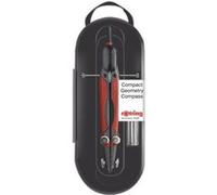 rOtring Compact, compas de géométrie avec réglage précis par un guide axé, diam. Max. 360 mm G