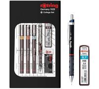 rOtring Isograph Fineliner Ensemble stylo & crayon College | 3 stylos techniques (0,20 mm, 0,40 mm, 0,60 mm) et porte-mine (0,5 mm) | Ensemble d'instruments d'écriture