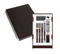 rOtring Isograph Fineliner Pen & Pencil College Set S0699380 | 3 Stylos techniques (0,25 mm, 0,35 mm, 0,50 mm) et porte-mine (0,5 mm) | Accessoires avec carnet