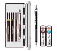 rOtring Isograph S0699320 Junior Set de 3 stylos techniques | 0,20 mm, 0,30 mm, 0,50 mm | Set avec crayon 0,7 mm et 0,5 mm HB, 0,7 mm HB recharges
