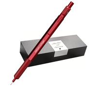 rOtring Lot de 600 porte-mines - Boîtier en métal - Avec gravure personnalisée - Porte-mine de qualité supérieure avec étui - Personnalisable - Idée cadeau pour homme et femme (rouge)