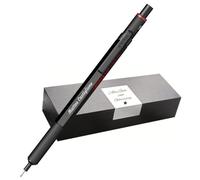 rOtring Lot de 600 porte-mines - Boîtier en métal - Avec gravure personnalisée - Porte-mine de qualité supérieure avec étui - Personnalisable - Idée cadeau pour homme et femme (noir)