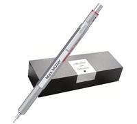rOtring Lot de 600 porte-mines - Boîtier en métal - Avec gravure personnalisée - Porte-mine de qualité supérieure avec étui - Personnalisable - Idée cadeau pour homme et femme (argenté)
