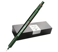 rOtring Lot de 600 porte-mines - Boîtier en métal - Avec gravure personnalisée - Porte-mine de qualité supérieure avec étui - Personnalisable - Idée cadeau pour homme et femme (vert)