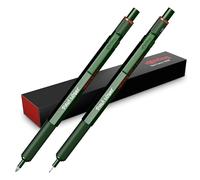 rOtring Lot de 600 stylos à bille et porte-mines avec gravure - En métal de qualité supérieure - Cadeau personnalisé pour le bureau, l'étude et la technique (vert)