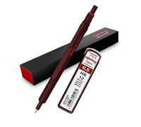 rOtring Porte-mine 600 | mine HB, 0,5 mm, corps entièrement métallique, truffe au chocolat | Lot avec mines supplémentaires de 0,5 mm