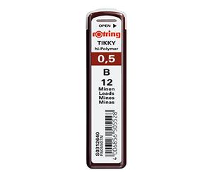 rOtring Recharges de mines fines Hi-Polymer pour porte-mines 0,50 mm, B