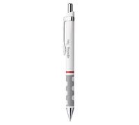 Rotring Stylo bille rétractable pointe moyenne avec grip rOtring Tikky - Corps blanc - Encre bleue