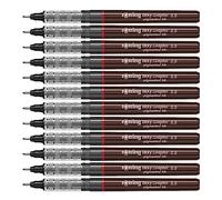rOtring Tikky Graphic stylos feutres à dessin | 0,50 mm | encre noire | boîte de 12