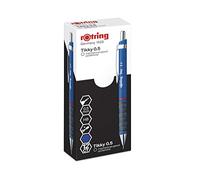 rOtring Tikky portemine à code couleur , 0,50 mm , corps bleue , boîte de 12