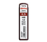 rOtring Tikky recharge de mines en super-polymère | 0,5mm HB | Lot de 12