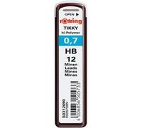 rOtring Mines pour porte-mines rétractable Tikky 0,7 mm HB – étui de 12 mines