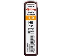 rOtring Tikky Recharge mines pour porte-mines, 1,0mm - HB, étui de 12 mines G