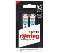 rOtring Tikky Recharges pour porte-mine | 0,7 mm, HB | 2 x 12 mines Hi-Polymer (24 mines)