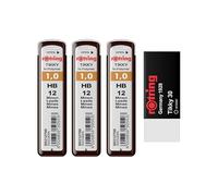 rOtring Tikky S0312700 Lot de 36 mines HB 1,0 mm avec gomme Tikky 30