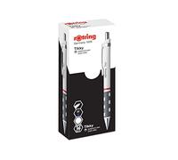 rOtring Tikky stylo bille léger avec grip en caoutchouc, corps blanc, boîte de 12
