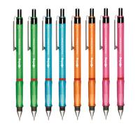 rOtring Visuclick Lot de 8 Porte-mines 0,5 mm Assortis Corps Lumineux Rechargeable Grip Triangle Gomme Sous Capuchon