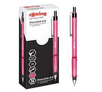 rOtring Visuclick portemine, 0,5 mm, Mine 2B, Corps rose vif, Boîte de 12