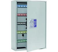 Rottner Armoire à clés S 150 avec serrure électronique, ouverture d'urgence mécanique, registre à clés, barre à crochets réglable, 150 porte-clés, matériel de fixation inclus