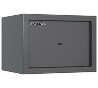Rottner Praktik 25 S1, Min 15RU coffre-fort pour meuble métallique anthracite | Serrure à clé pour coffre-fort | 35 x 25 x 28 cm