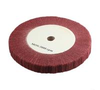 Roue à lamelles en fibre de nylon de 15,2 cm, grain 320, disque de polissage abrasif non tissé pour enlever la rouille et la peinture, ponçage à sec, centre rouge/vert (200 mm, rouge)