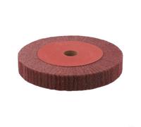 Roue à lamelles en fibre de nylon de 15,2 cm, grain 320, disque de polissage abrasif non tissé pour enlever la rouille et la peinture, ponçage à sec, centre rouge/vert (150 mm, vert)