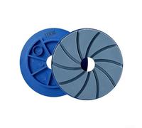 Roue à meuler en forme d'escargot pour polissage du granit et du marbre, disque diamant en résine de 125 mm pour sol en béton, utilisation humide sur machines de bordure automatiques (grain 100)