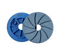 Roue à meuler en forme d'escargot pour polissage du granit et du marbre, disque diamant en résine de 125 mm pour sol en béton, utilisation humide sur machines de bordure automatiques (grain 800)