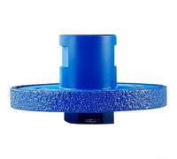Roue à rainurer diamant pour meuleuse d'angle, disque plat robuste avec acier à haute teneur en carbone brasé sous vide pour carrelage, marbre, coupe et sculpture, 10 cm ou 12 cm, bleu (10 cm)